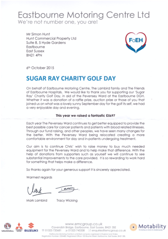 Sugar Ray Charity Golf Day